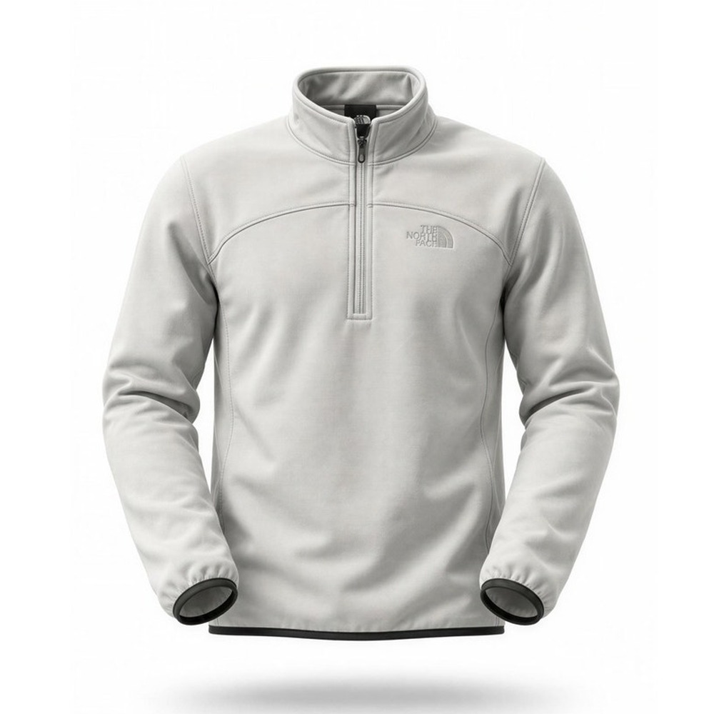 The North Face Jacket Womens Size Small Gray 1/4 Zip Fleece Pullover Stretch